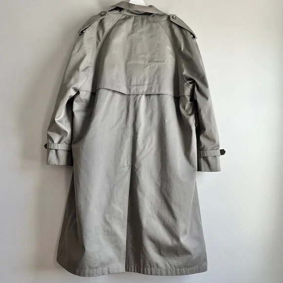 Lauren Ralph Lauren mens trench coat tan size 42R double breasted zip out liner - Picture 2 of 11